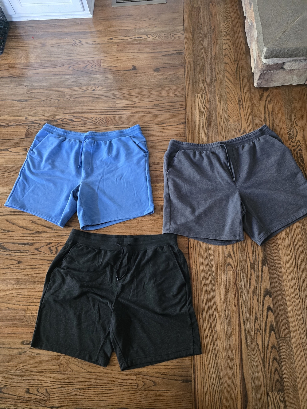 Athletic Works Men's Drawstring Athletic Shorts - Blue, Charcoal, Black Size 2XL